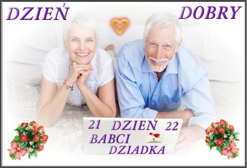 Kartka Dzień Dobry z Babcią i Dziadkiem